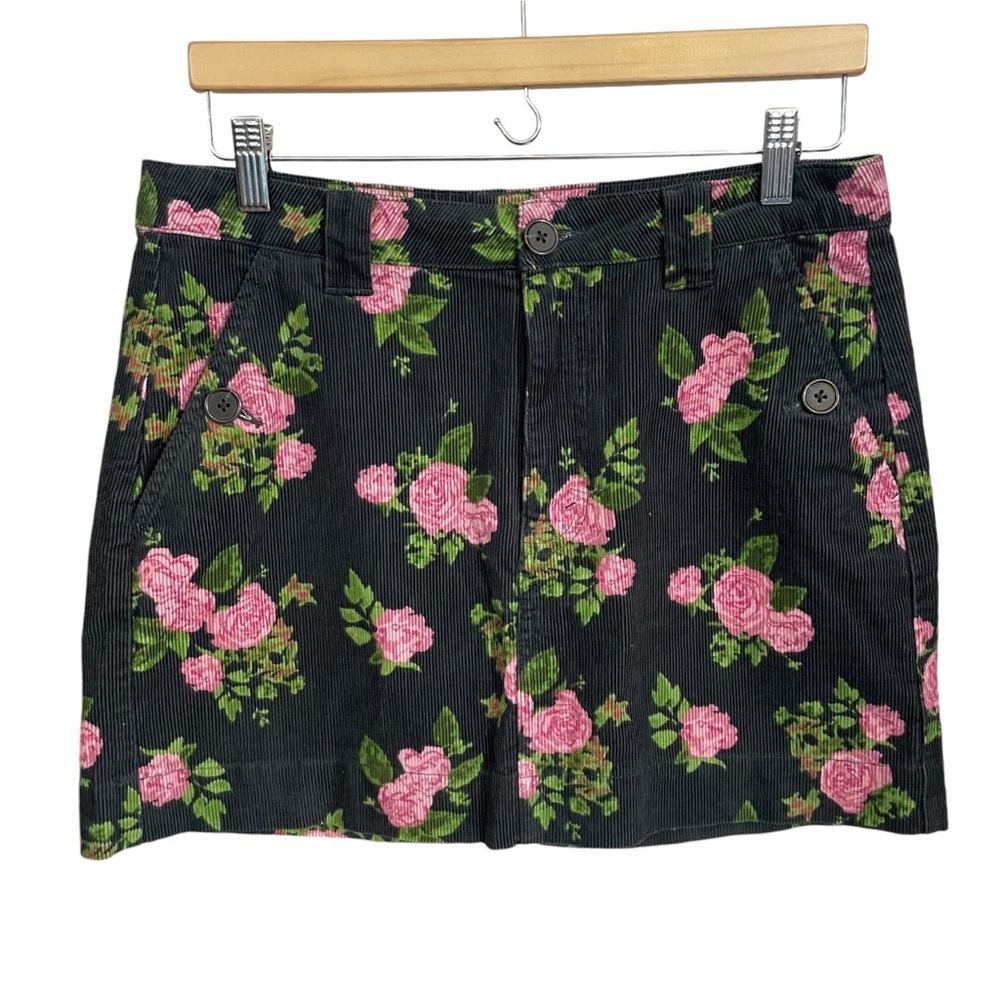 Wild Fable Corduroy Floral Mini Skirt